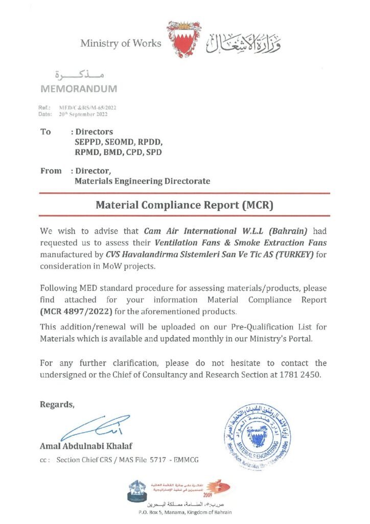 thumbnail of Material Compliance Report