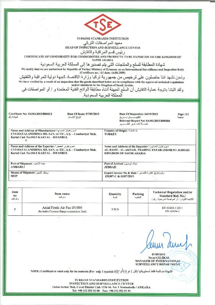 thumbnail of Certificate Of Conformity And Products To Be Exported